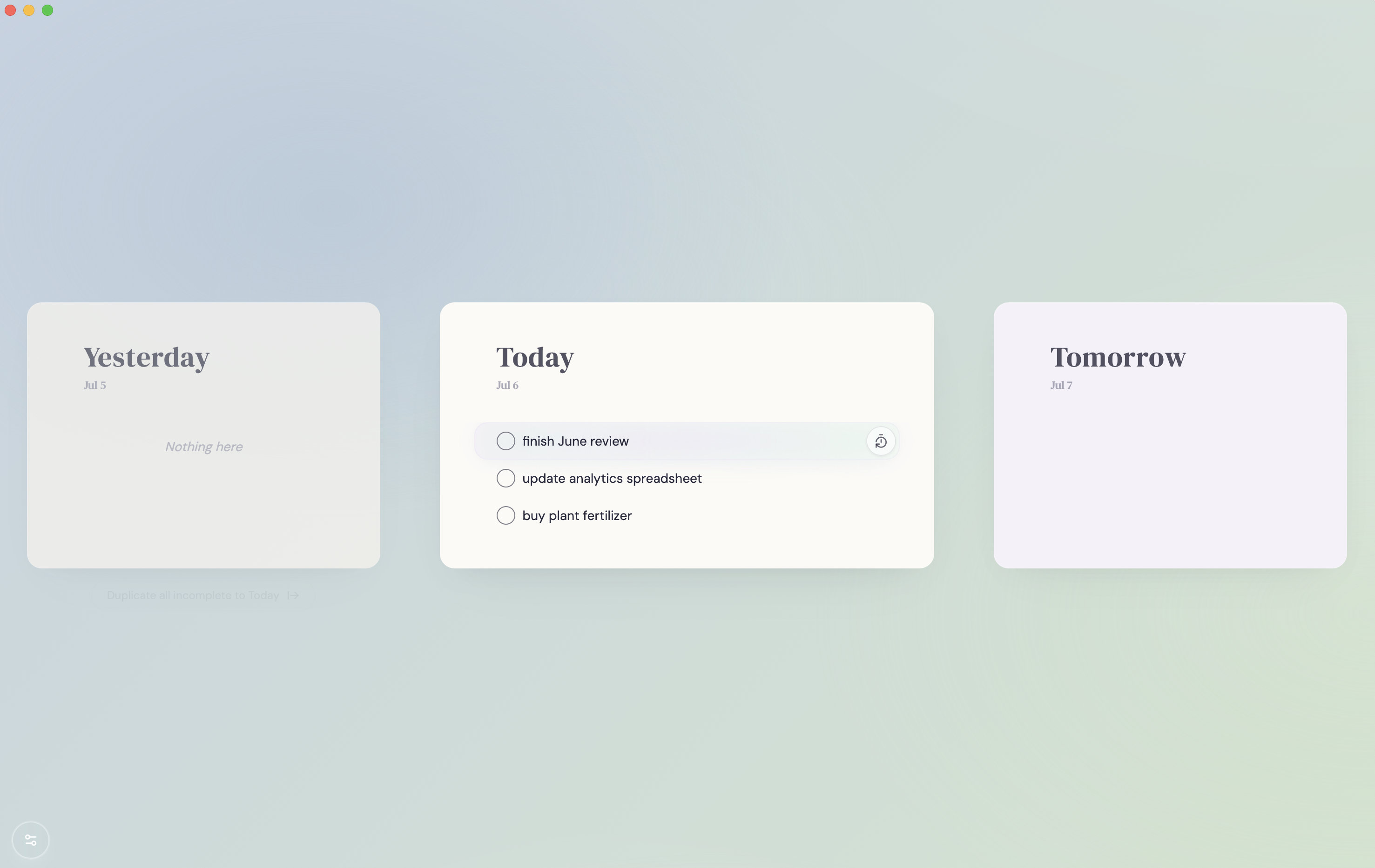 Tiny Bites to do app interface preview